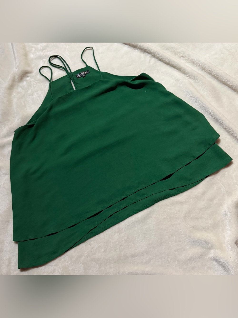 Ally-Magic Emerald Double-Strap Satin Cami